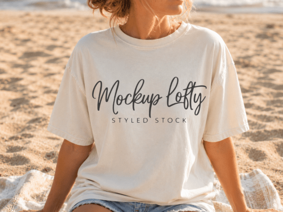 Download Comfort Colors 1717 Ivory T-shirt Mockup - Comfort Collection