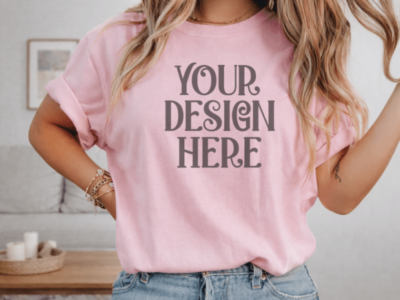 Download Comfort Colors 1717 Blossom Shirt Mockup - Premium Bundle