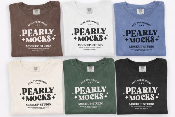 Download Comfort Colors C1717 Group Shirt Mockup - Comfort Collection