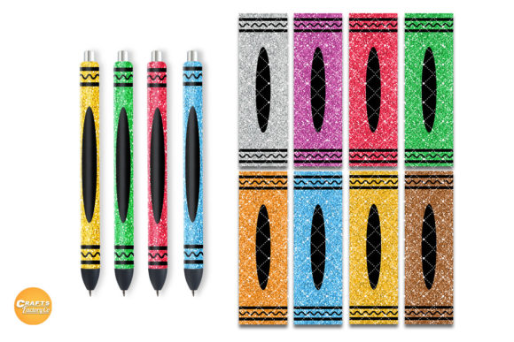 Download Pen Wrap Crayon Glitter Bundle - Crayon Collection