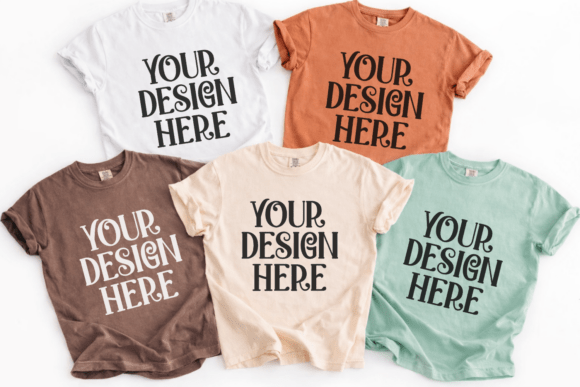 Download Comfort Colors 1717 Group Shirt Mockup - Comfort Collection