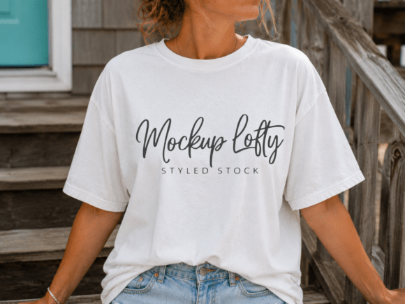 Download Comfort Colors 1717 White T-shirt Mockup - Premium Resources
